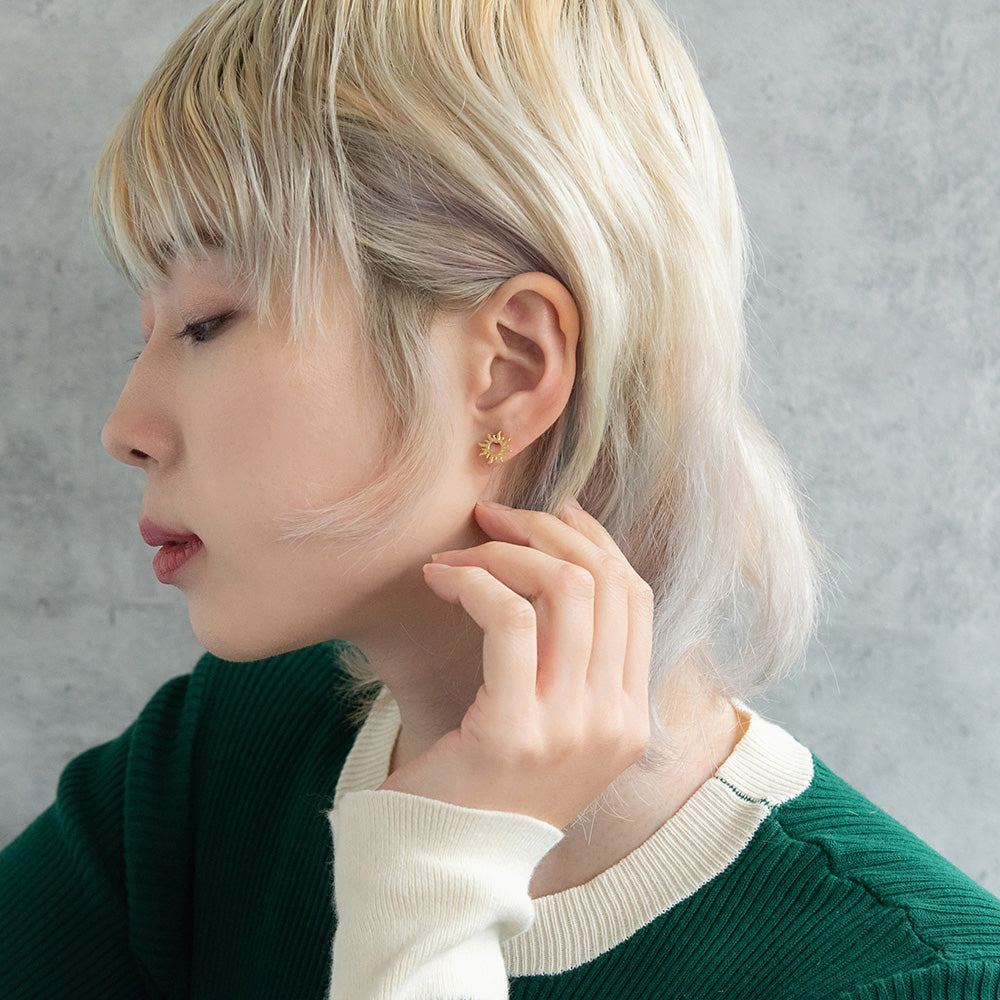 ボディピアス トライバル 太陽 1個 14G ストレートバーベル