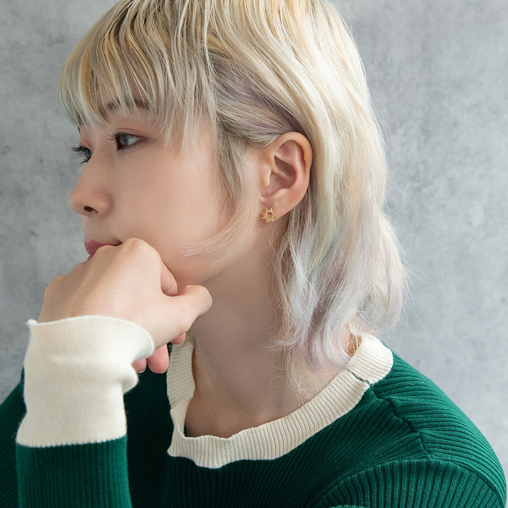 ボディピアス トライバル 太陽 1個 14G ストレートバーベル