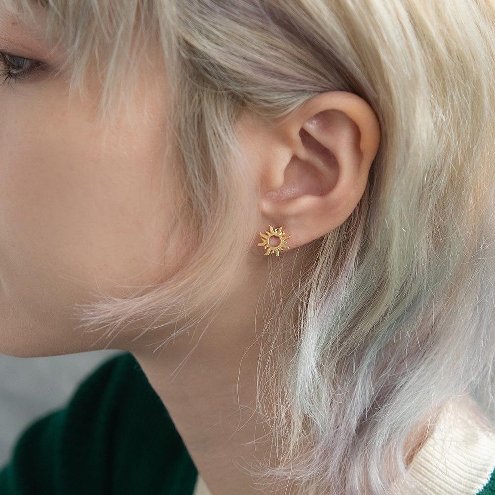 ボディピアス トライバル 太陽 1個 14G ストレートバーベル