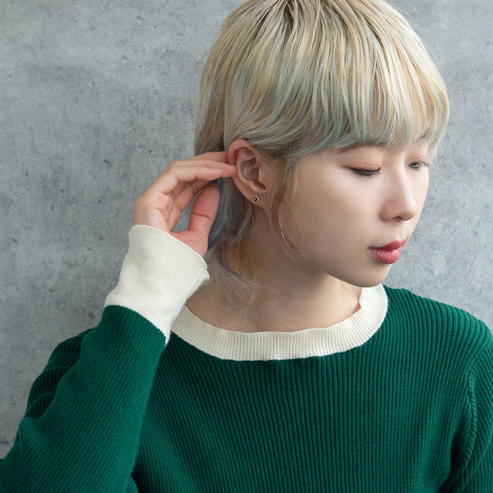 ボディピアス ステンレス フレーム ストーン ストレートバーベル ネジ式 14G 【1個販売】