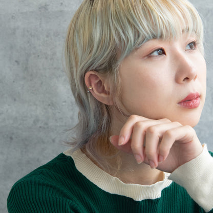 ボディピアス スター キュービックジルコニア ストレートバーベル ネジ式 サージカルステンレス 16G 【1個販売】