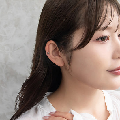 ボディピアス スター ストレートバーベル ネジ式 サージカルステンレス 16G 【1個販売】