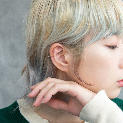 ボディピアス ハート ストレートバーベル ネジ式 サージカルステンレス 16G 【1個販売】