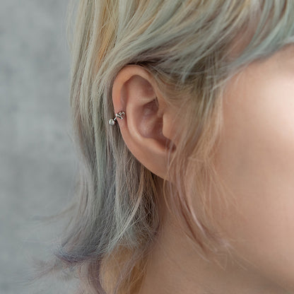 ボディピアス オープンハート ストレートバーベル ネジ式 サージカルステンレス 16G 【1個販売】