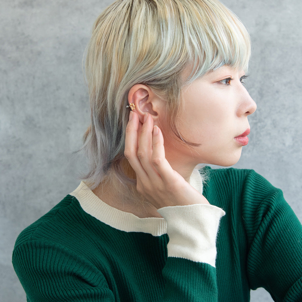 ボディピアス 六芒星 ストレートバーベル ネジ式 サージカルステンレス