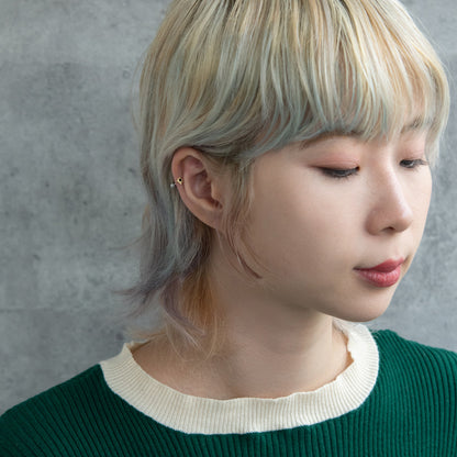 ボディピアス スター ストーン ストレートバーベル ネジ式 サージカルステンレス 16G 【1個販売】