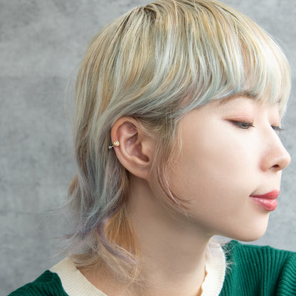 ボディピアス ステンレス フレーム ストーン ストレートバーベル ネジ式 16G 【1個販売】