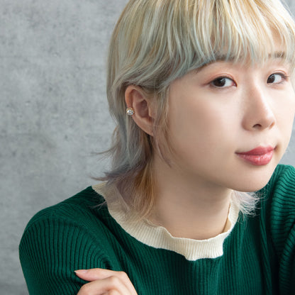 ボディピアス キュービックジルコニア デコレーション フレーム ストレートバーベル 両ネジ式 サージカルステンレス 18G 【1個販売】