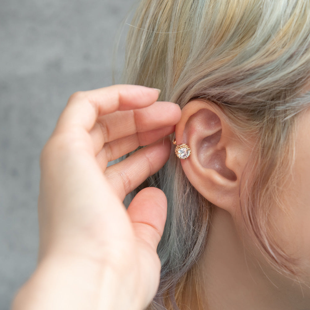 ボディピアス キュービックジルコニア デコレーション フレーム ストレートバーベル 両ネジ式 サージカルステンレス 18G 【1個販売】