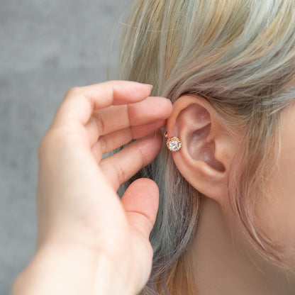 ボディピアス キュービックジルコニア デコレーション フレーム ストレートバーベル 両ネジ式 サージカルステンレス 18G 【1個販売】