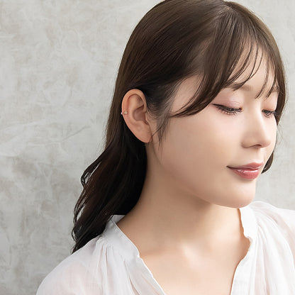 ボディピアス ドロップ キュービックジルコニア ストレートバーベル ネジ式 サージカルステンレス 18G 【1個販売】