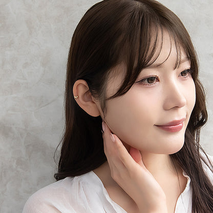 ボディピアス ぷっくり ハート ストレートバーベル ネジ式 サージカルステンレス 18G 【1個販売】