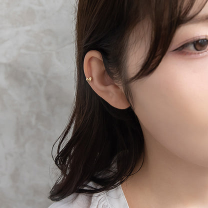 ボディピアス ぷっくり ハート ストレートバーベル ネジ式 サージカルステンレス 18G 【1個販売】