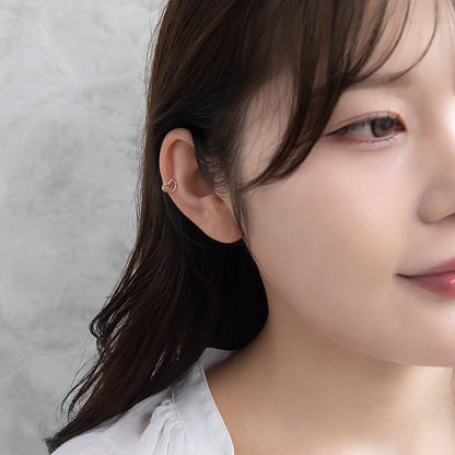 ボディピアス オープンハート ストレートバーベル ネジ式 サージカルステンレス 18G 【1個販売】