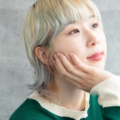 ボディピアス サージカルステンレス 316L カットガラス ネジ式 ラブレットスタッド 18G 【1個販売】