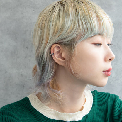 ボディピアス ガラス ストーン ストレートバーベル ネジ式 サージカルステンレス 18G 【1個販売】