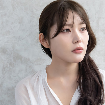 ボディピアス 蝶 バタフライ ストーン ストレートバーベル ネジ式 サージカルステンレス 18G 【1個販売】