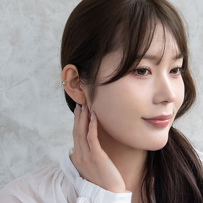 ボディピアス 蝶 バタフライ ストーン ストレートバーベル ネジ式 サージカルステンレス 18G 【1個販売】