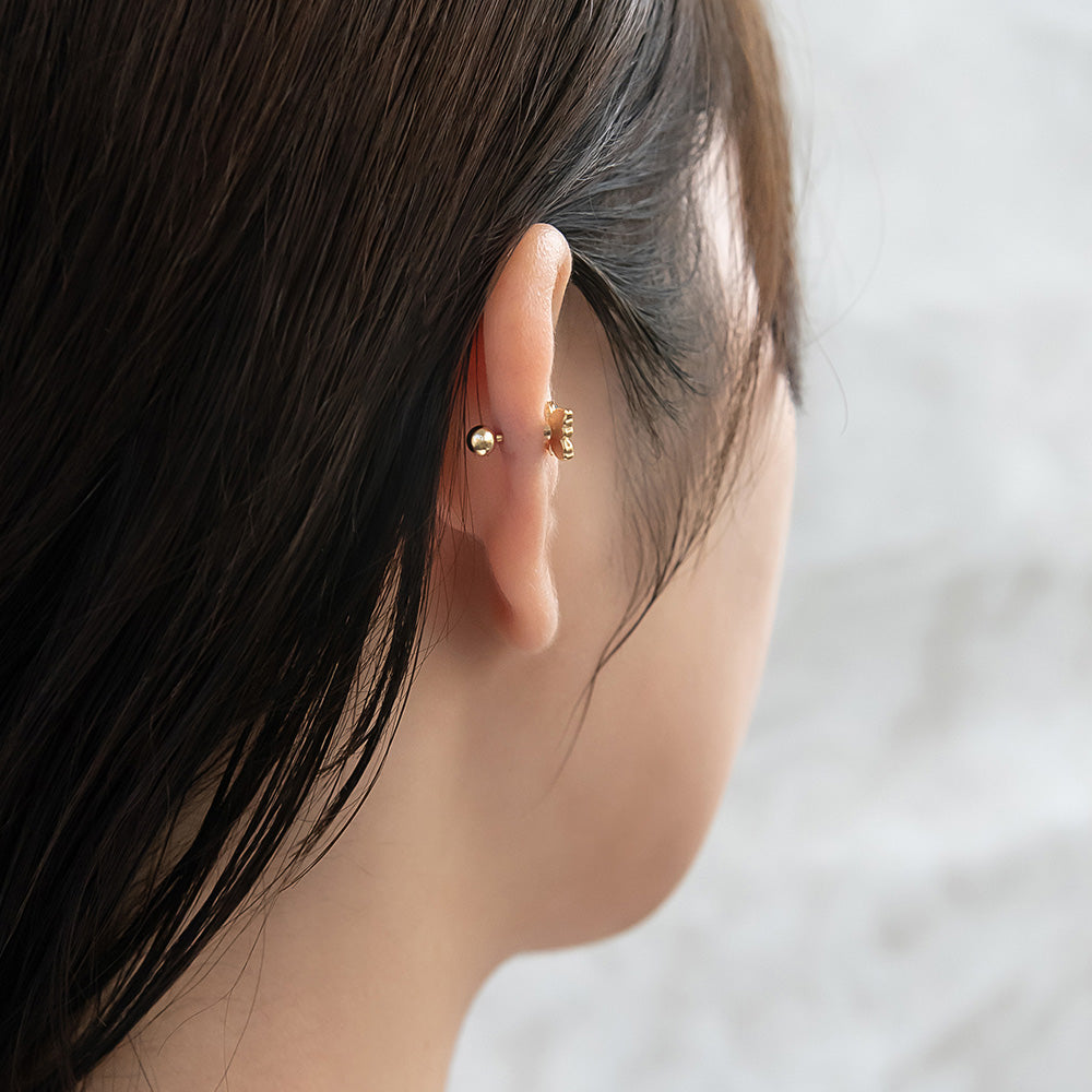 ボディピアス 蝶 バタフライ ストーン ストレートバーベル ネジ式
