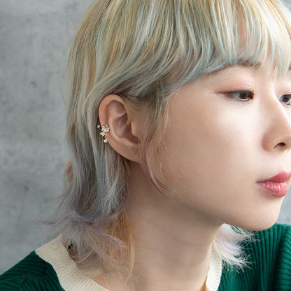 ボディピアス ガラス ストーン スウィング ストレートバーベル ネジ式 サージカルステンレス 18G 【1個販売】