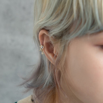 ボディピアス ガラス ストーン スウィング ストレートバーベル ネジ式 サージカルステンレス 18G 【1個販売】