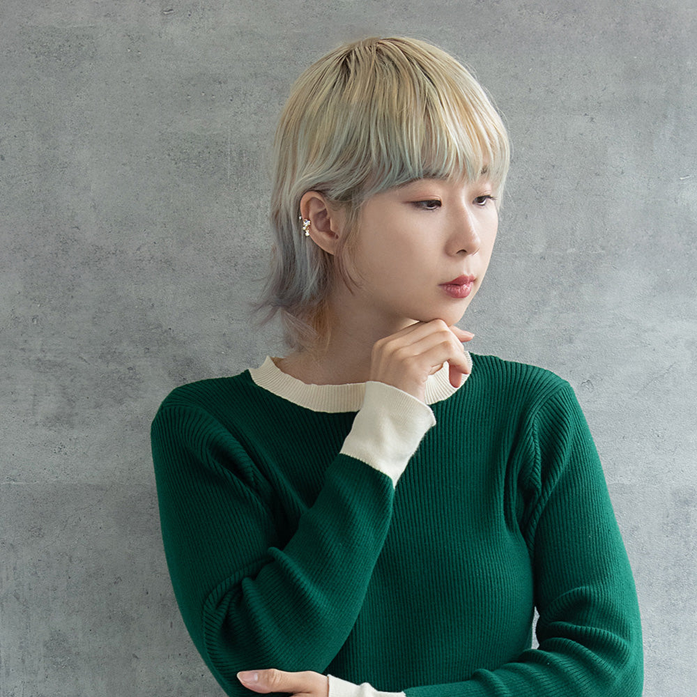 ボディピアス ガラス ストーン スウィング ストレートバーベル ネジ式 サージカルステンレス 18G 【1個販売】