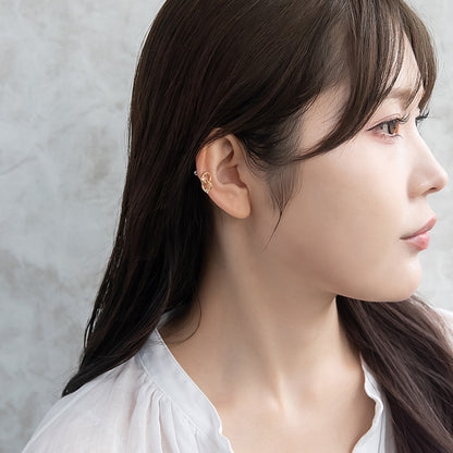 ボディピアス ダブル サークル キュービックジルコニア ストレートバーベル ネジ式 サージカルステンレス 16G 【1個販売】