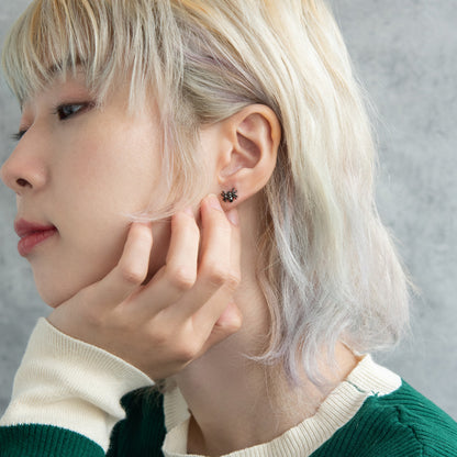 ボディピアス 蜘蛛 クモ スパイダー ストレートバーベル ネジ式 サージカルステンレス 14G 【1個販売】