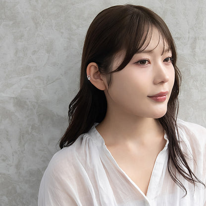 ボディピアス 逆さドロップ キュービックジルコニア サンド ストレートバーベル ネジ式 サージカルステンレス 16G 【1個販売】