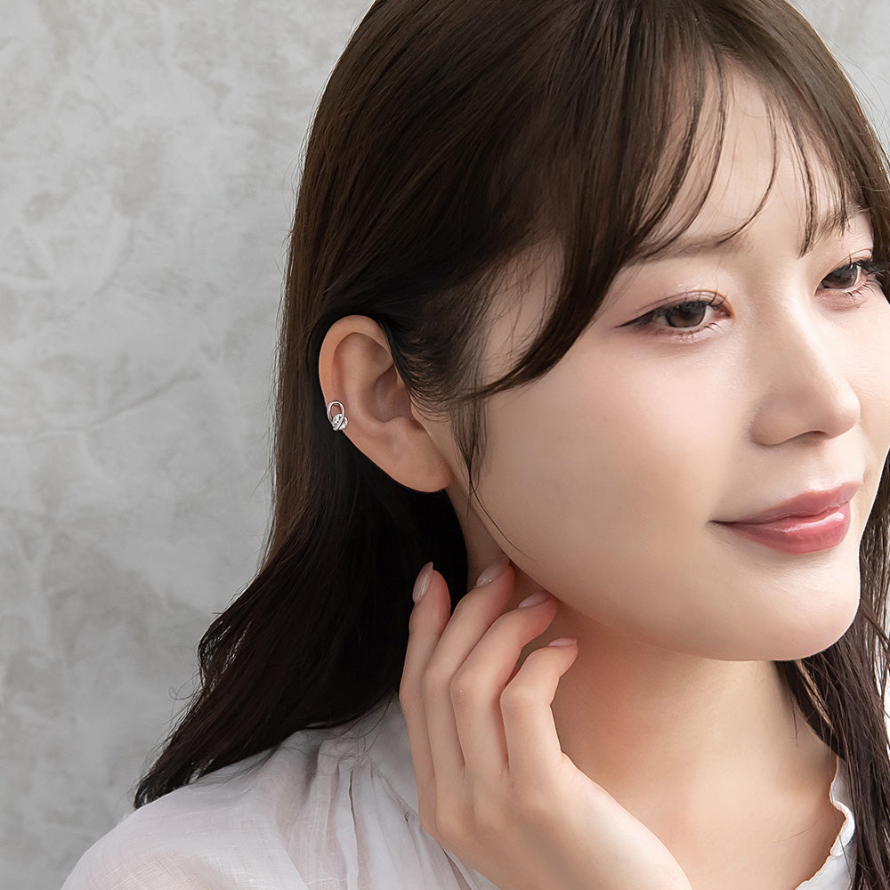 ボディピアス 逆さドロップ キュービックジルコニア サンド ストレートバーベル ネジ式 サージカルステンレス 16G 【1個販売】