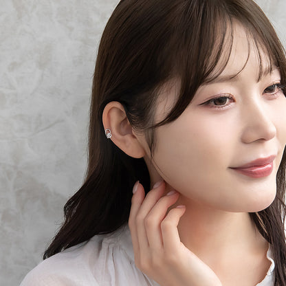 ボディピアス 逆さドロップ キュービックジルコニア サンド ストレートバーベル ネジ式 サージカルステンレス 16G 【1個販売】