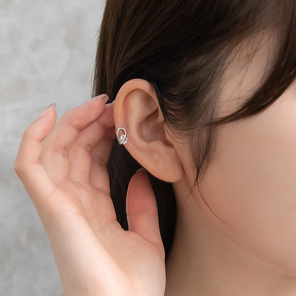 ボディピアス 逆さドロップ キュービックジルコニア サンド ストレートバーベル ネジ式 サージカルステンレス 16G 【1個販売】