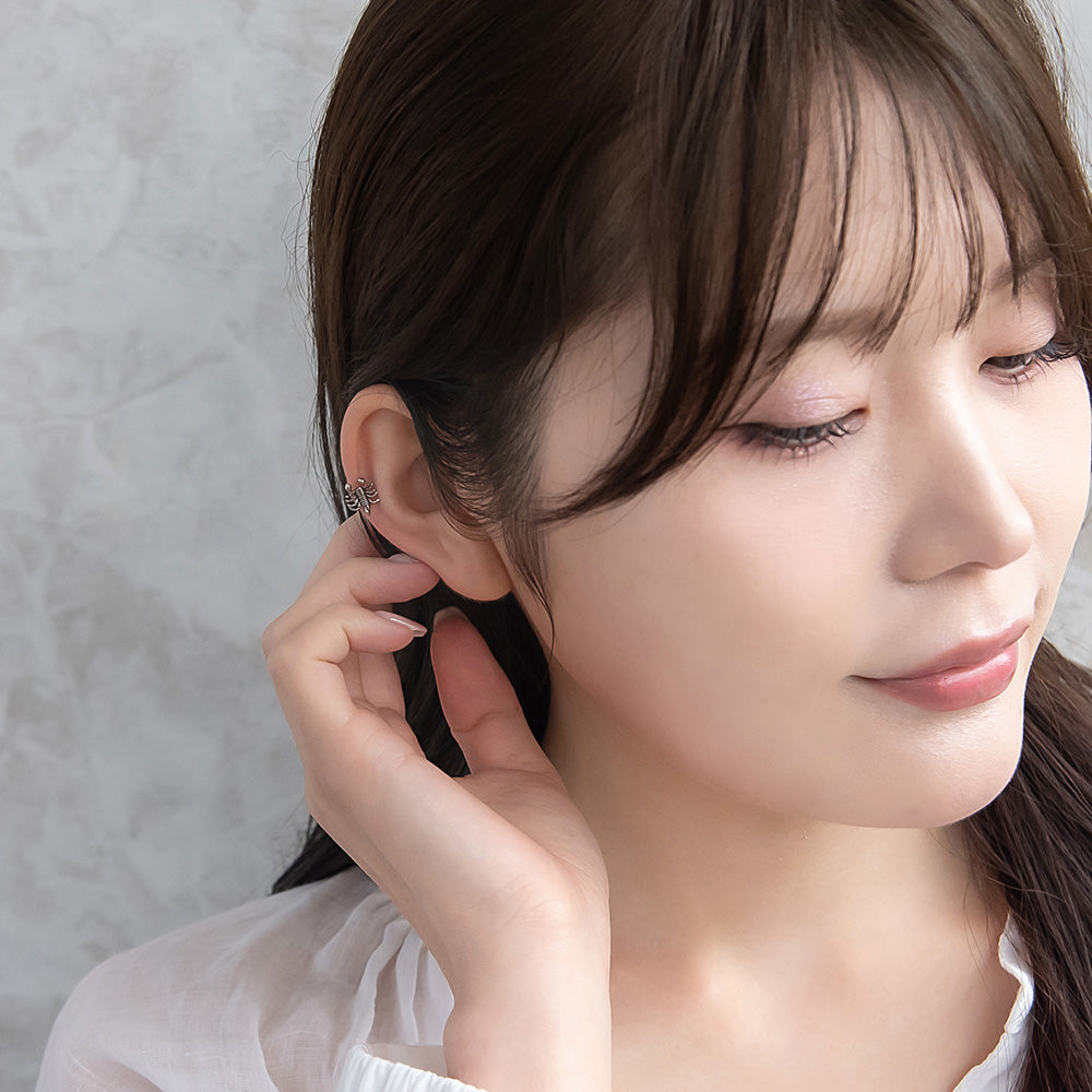 ボディピアス 蠍 サソリ スコーピオン ストレートバーベル ネジ式 サージカルステンレス 16G 【1個販売】