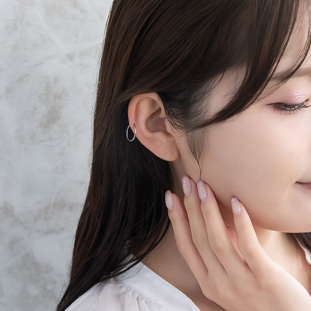 ボディピアス ステンレス フープ ワンタッチ セグメントリング 18G