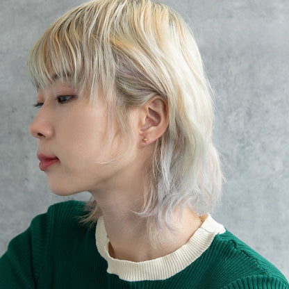 ボディピアス 星 スター スタッズ ストレートバーベル ネジ式 サージカルステンレス 14G 【1個販売】