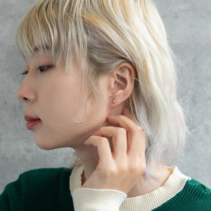 ボディピアス 星 スター スタッズ ストレートバーベル ネジ式 サージカルステンレス 14G 【1個販売】