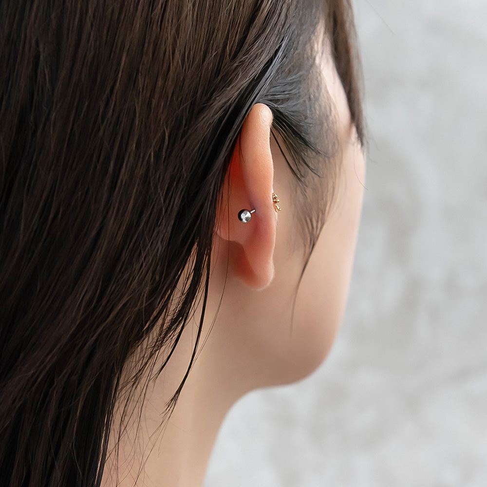 ボディピアス 宇宙飛行士 キュービックジルコニア ストレートバーベル