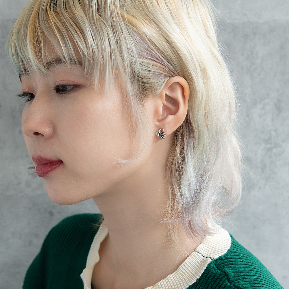 ボディピアス 三日月 ムーン 蛙 カエル ストレートバーベル ネジ式 サージカルステンレス 14G 【1個販売】