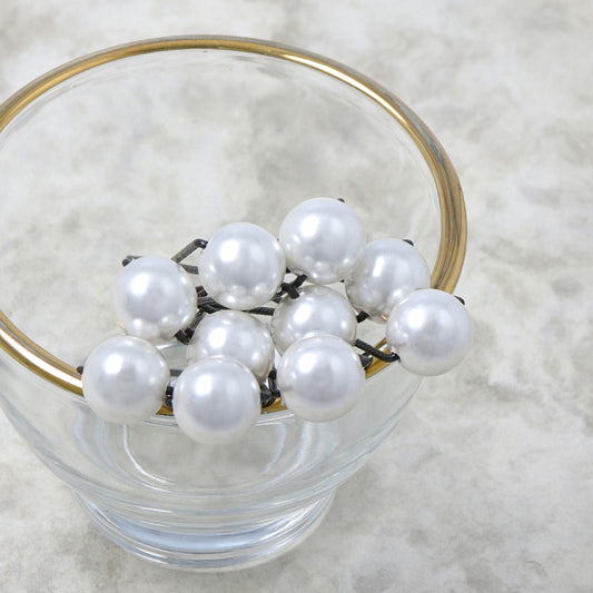 ヘアアクセサリー 1cm パール Uピン 10本セット 日本製