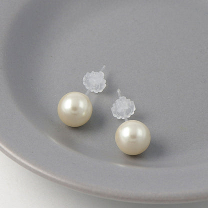 樹脂ピアス パール 8mm ポストピアス