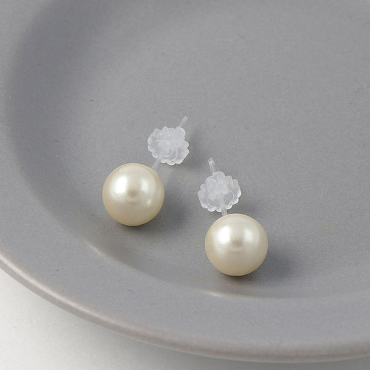 樹脂ピアス パール 8mm ポストピアス