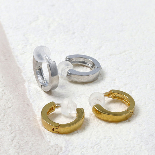 樹脂ピアス メタル 直径1cm 幅2mm 樹脂ポスト フープピアス