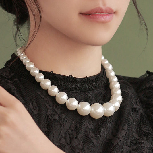 ネックレス パール 19mm玉 ショートネックレス