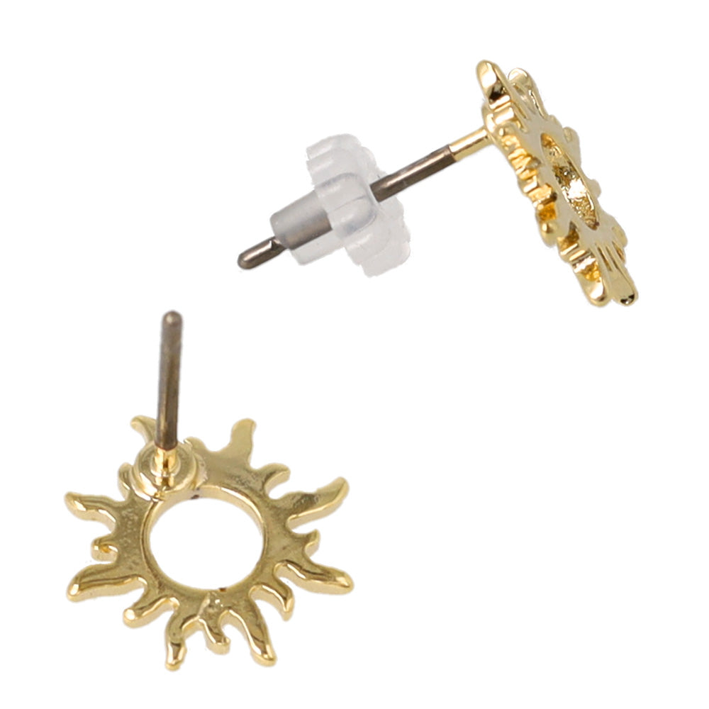 ピアス ラー 太陽モチーフ ハワイアンジュエリー風 チタンポスト