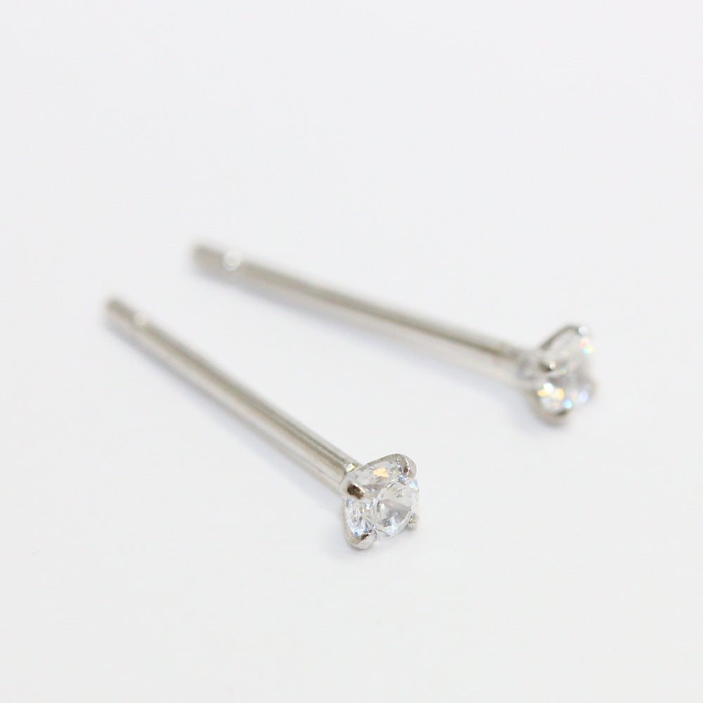 ピアス シルバー925 キュービックジルコニア 2mm スタッドピアス