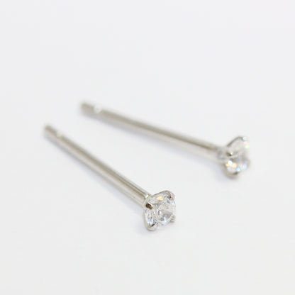 ピアス シルバー925 キュービックジルコニア 2mm スタッドピアス