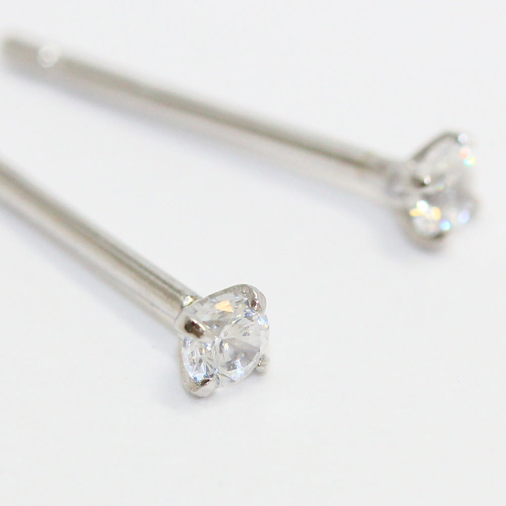 ピアス シルバー925 キュービックジルコニア 2mm スタッドピアス