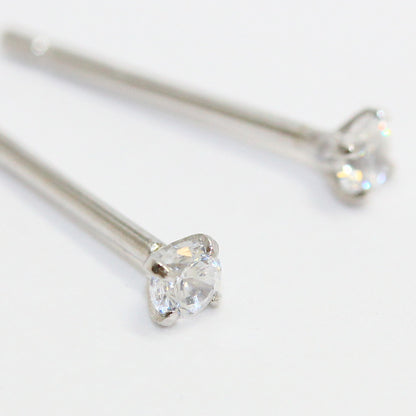 ピアス シルバー925 キュービックジルコニア 2mm スタッドピアス
