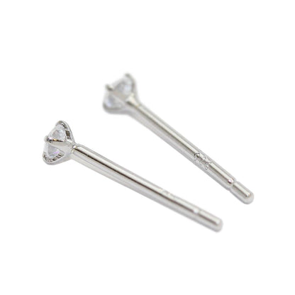 ピアス シルバー925 キュービックジルコニア 2mm スタッドピアス