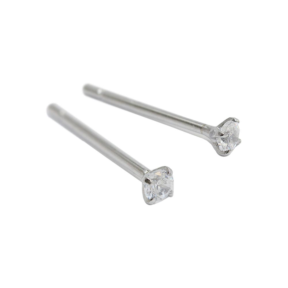 ピアス シルバー925 キュービックジルコニア 2mm スタッドピアス